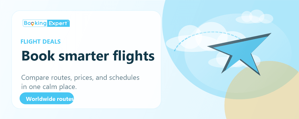 Booking Expert flight deals banner