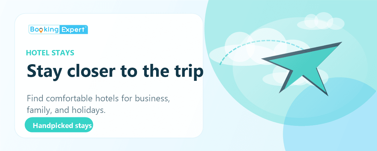 Booking Expert hotel stays banner