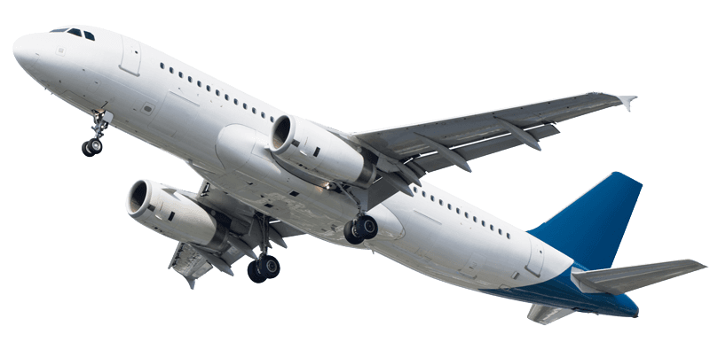 3D render with an airplane